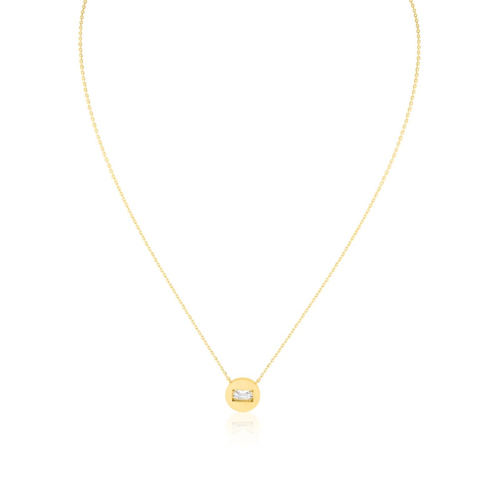 Mini Baguette Coin Necklace